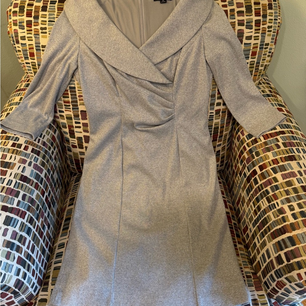 Gray Ruched Long Sleeve Sheath Dress
